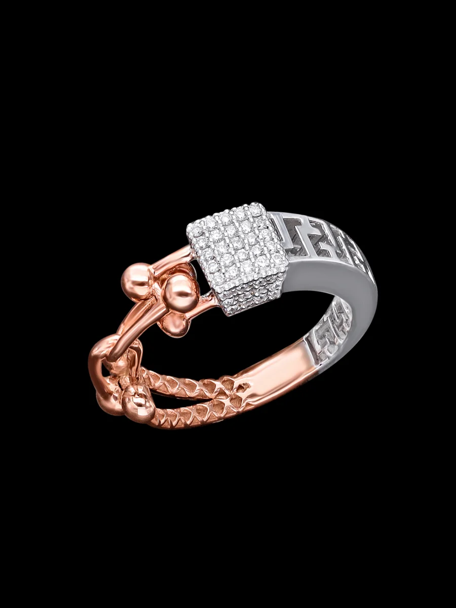 Imperial Cube Pave Ring