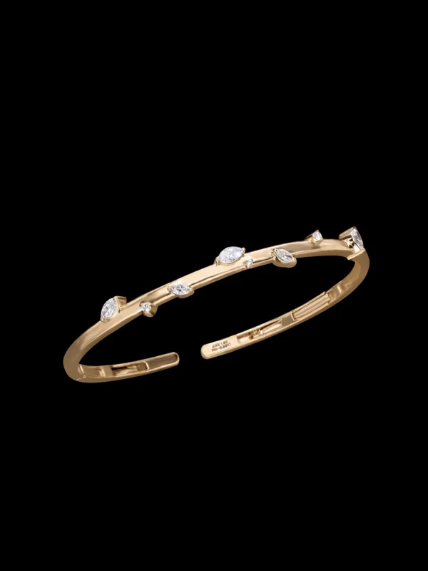 Pristine Solitaire Open Bracelet
