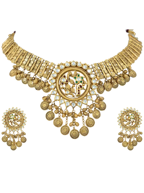 Regal Peacock Medallion Choker