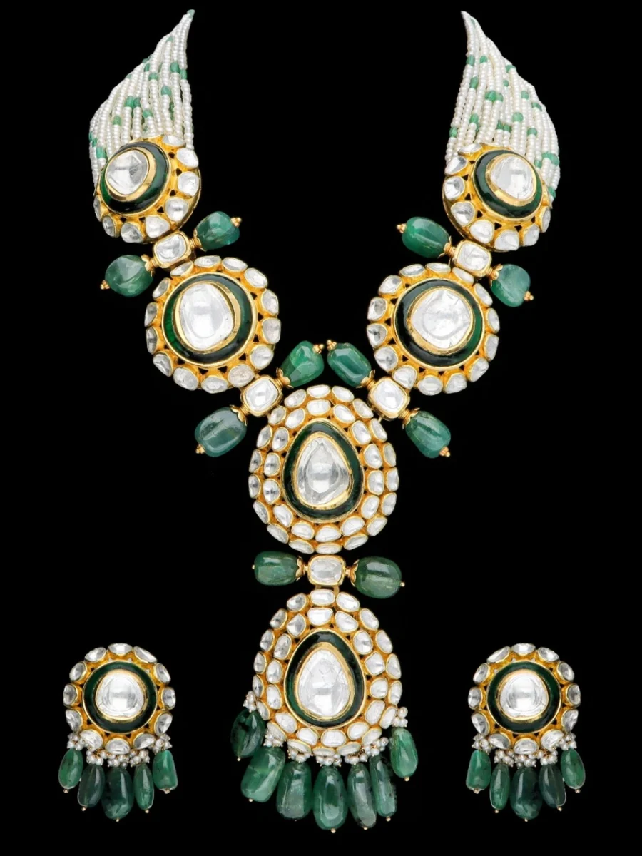 Celestial Pendant Polki Necklace