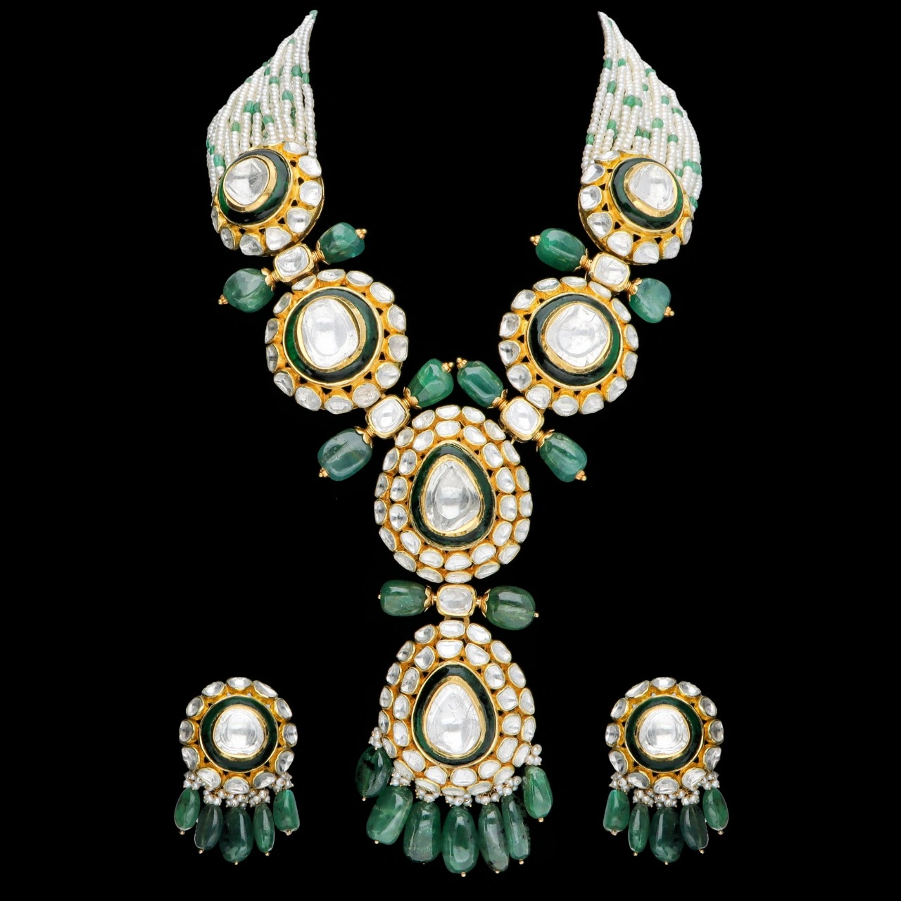 Celestial Pendant Polki Necklace