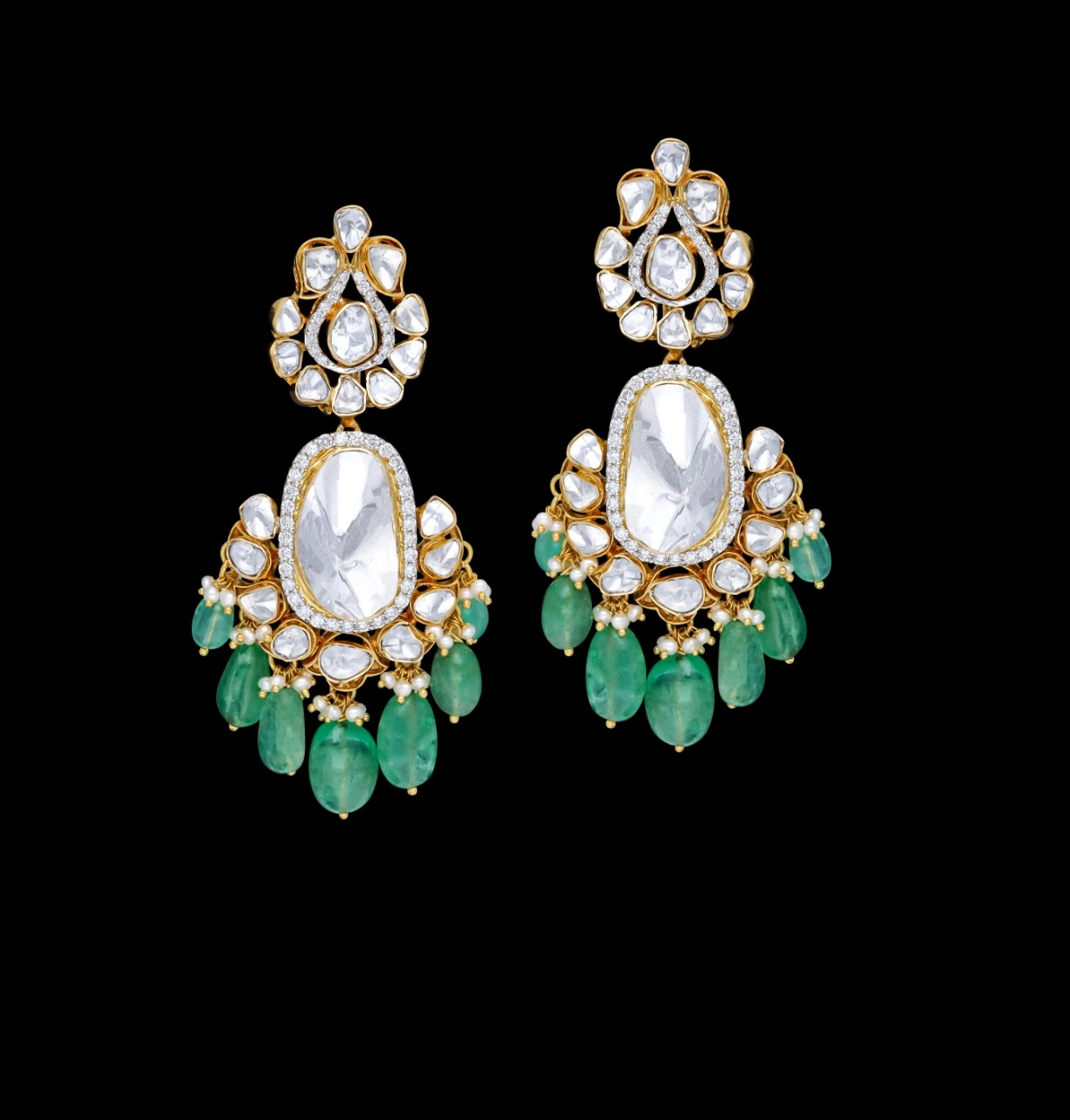 Celestial Teardrop Emerald Earrings