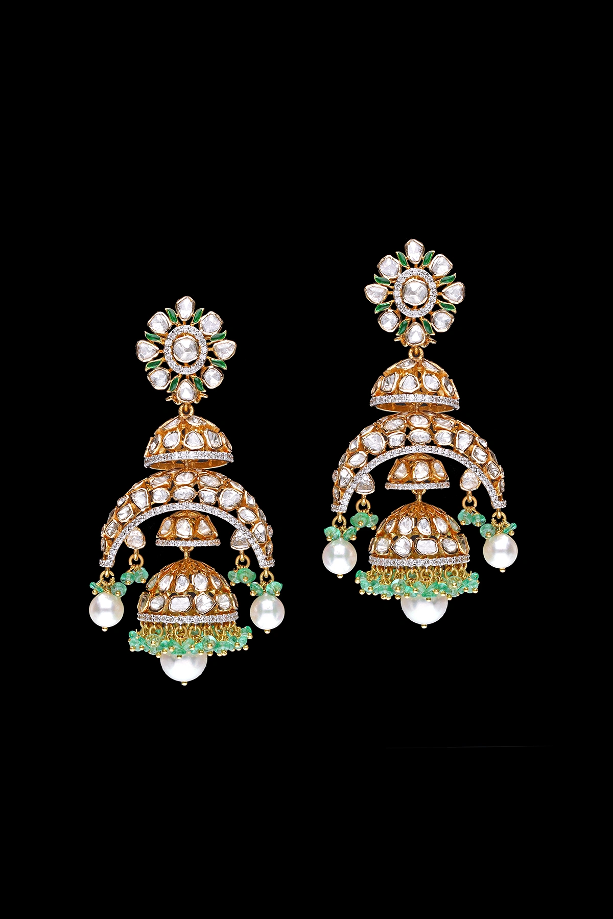 Imperial Enamel Jhumka Earrings