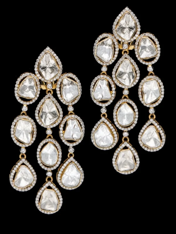 Imperial Waterfall Polki Earrings