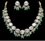 Majestic Emerald Polki Necklace