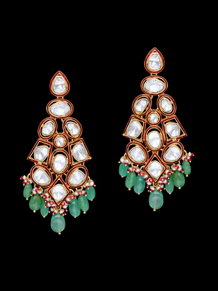 Noble Emerald Chandelier Earrings
