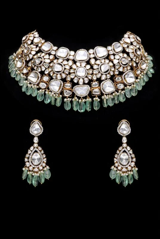 Sovereign Emerald Polki Necklace